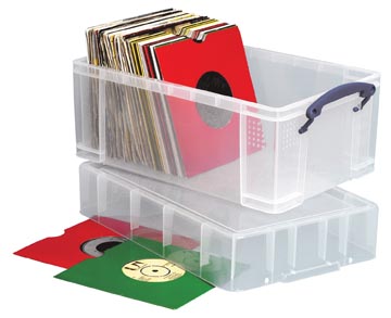 Really useful box boîte de rangement 9 l, couvercle xl, transparent