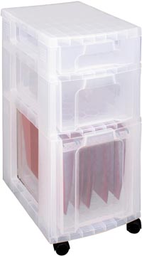 Really useful box tiroir 7 + 12 + 25 l, transparent