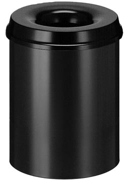 V-part poubelle anti-feu, 15 l, noir