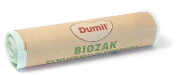 Dumil bio sac poubelle, 16 microns, 20 l, rouleau de 8 pièces, vert