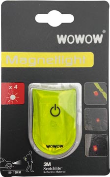 Wowow magnetlight lumière, 4 leds rouge, avec fermeture magnétique, avec piles