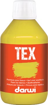 Darwi peinture textile tex, 250 ml, jaune or