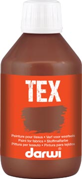 Darwi peinture textile tex, 250 ml, brun foncé