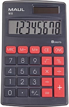 Maul calculatrice de poche m8, noir