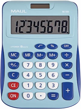 Maul calculatrice de bureau mj 550, junior, bleu clair