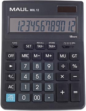 Maul calculatrice de bureau mxl 12, noir