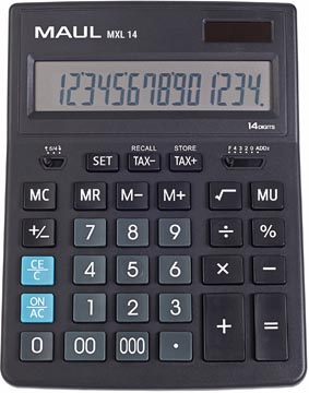 Maul calculatrice de bureau mxl 14, noir