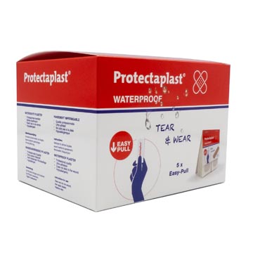 Protectaplast tear & wear waterproof easy-pull, ft 25 x 72 mm, 5 x 40 pièces