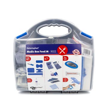 Detectaplast trousse de secours medic box food horeca, contenu haccp jusqu'à 10 personnes