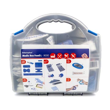 Detectaplast trousse de secours medic box food l, contenu haccp jusqu'à 20 personnes