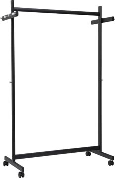 Maul vestiaire mobile samba, ft 115 x 173 x 51 cm, max. 40 kg, avec 8 patères, noir ral9004