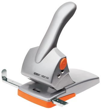 Rapid perforateur heavy duty hdc65, 65 feuilles, gris et orange