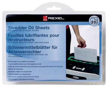 Rexel feuilles pré-lubrifiées, paquet de 20 pièces