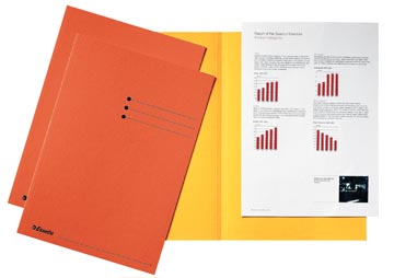 Esselte chemise de classement, orange, carton de 180 g/m², paquet de 100 pièces