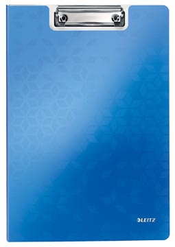 Leitz wow plaque à pince avec couverture, ft a4, bleu