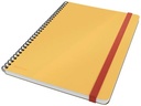 Leitz cosy carnet de notes spiralé, pour ft b5, quadrillé, jaune