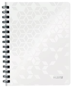 Leitz wow cahier, ft a4, ligné, blanc