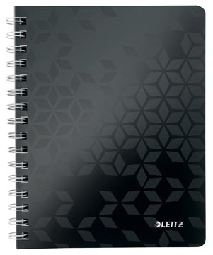 Leitz wow cahier, ft a4, quadrillé 5 mm, noir