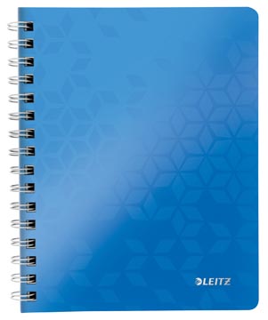 Leitz wow cahier, ft a5, quadrillé 5 mm, bleu