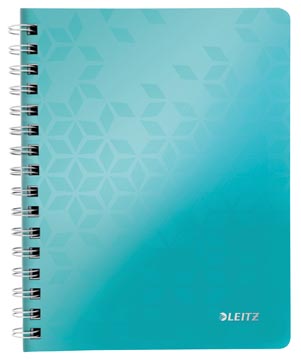 Leitz wow cahier, ft a5, quadrillé 5 mm, bleu glacier