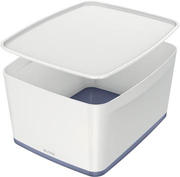 Leitz mybox boîte de rangement avec couvercle, grand format, blanc