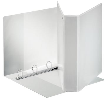 Esselte classeur personnalisable pp pour ft a4 maxi dos de 7,7 cm, 4 anneaux en d de 50 mm, blanc