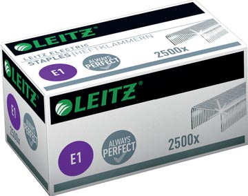 Leitz agrafes électriques e1, boîte de 2500 agrafes