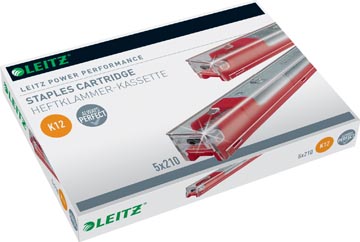 Cassette leitz power performance k12, hauteur 12mm, contient 210 agrafes