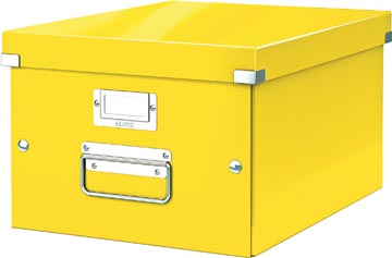 Leitz wow boîte de rangement click & store, ft a4, jaune
