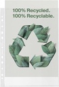 Esselte pochette perforée, 100 % recyclé, ft a4, 70 microns, boîte de 100 pièces