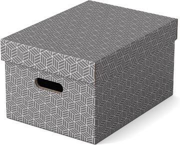 Esselte home boîte à archives,  ft 26,5 x 36,5 x 20,5 cm, gris, paquet de 3 pièces