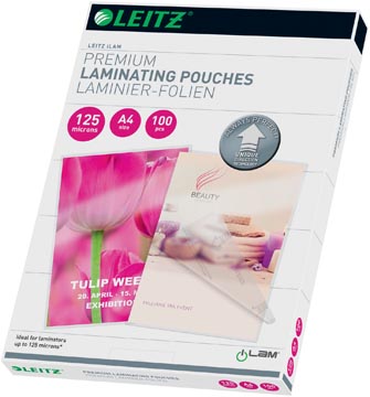 Leitz ilam pochette à plastifier ft a4, 250 micron (2 x 125 micron), paquet de 100 pièces