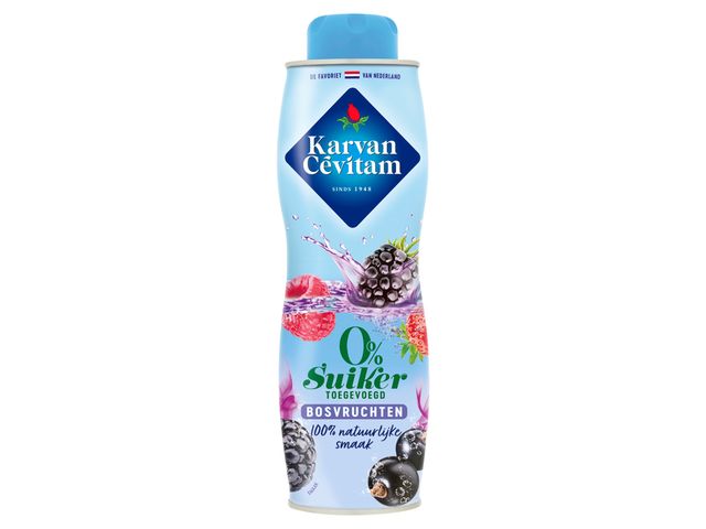 Karvan cévitam sirop, bouteille de 60 cl, 0% suiker, fruits de la forêt