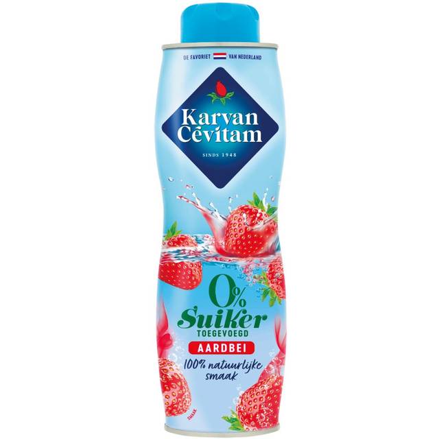 Karvan cévitam sirop, bouteille de 60 cl, 0% suiker, fraise