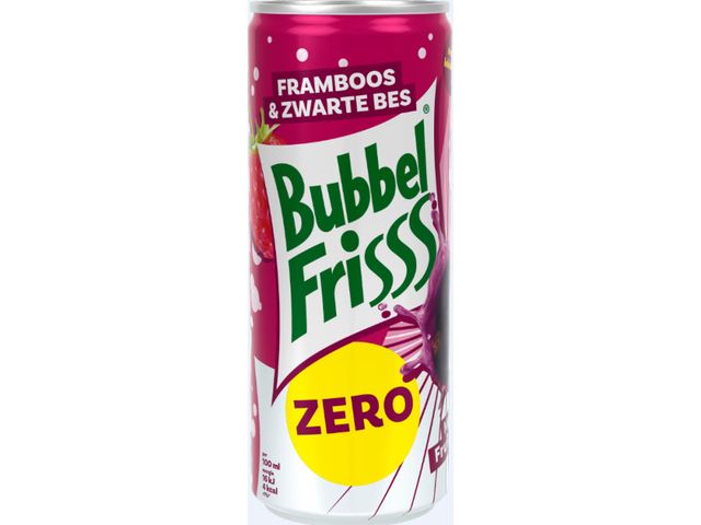 Dubbelfrisss bubbelfrisss framboise cassis zero 25 cl, paquet de 12 pièces