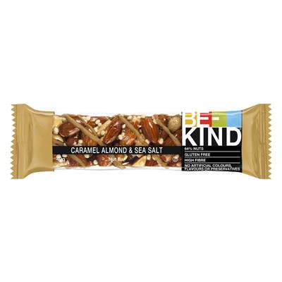 Be-kind barre caramel almond & sea salt, 40 g, paquet de 12 pièces