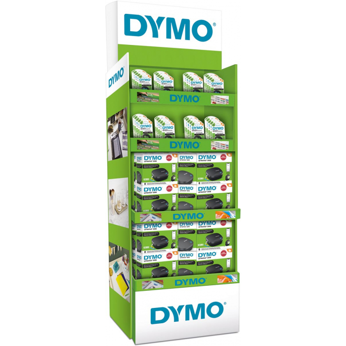 Dymo letratag 200b présentoir, systèmes et rubans, présentoir de 60 pièces