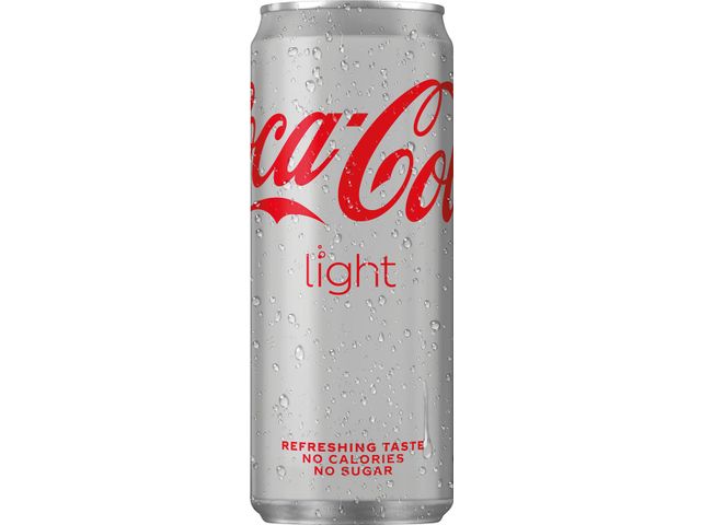 Coca-cola light boisson rafraîchissante, sleek canette de 33 cl, paquet de 24 pièces