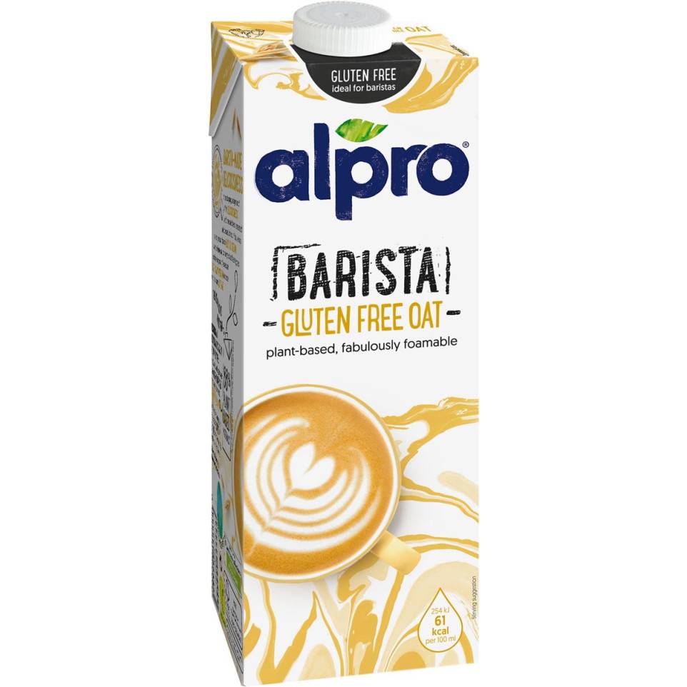Alpro barista lait d'avoine sans gluten, 1 l, paquet de 8 pièces