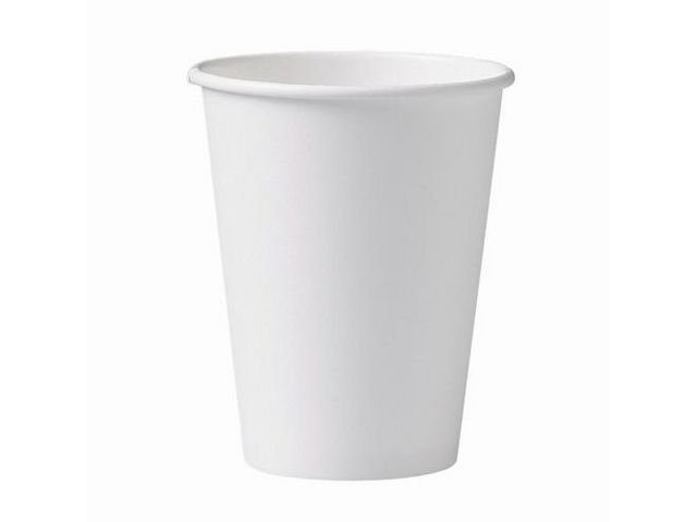 Gobelet en carton, 250 ml, diamètre 90 mm, blanc, boîte de 1000 pièces