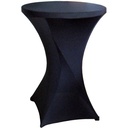 Housse pour table debout, noir, diamètre 80 cm