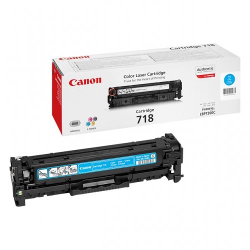 [2661B02] Canon toner 718, 2.900 pages, oem 2661b002, cyan