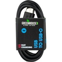 Greenmouse câble, usb-a/usb-c, 1 m, noir
