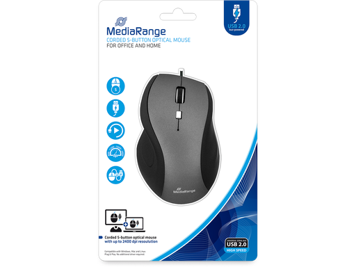 [MROS202] Souris Optique avec fil Mediarange s202