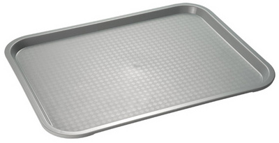 [6450307] Plateau self-service Gris APS 35x27x2cm en polypropylène