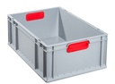 Bac de Rangement Allit ProfiPlus EuroBox 622, gris/rouge