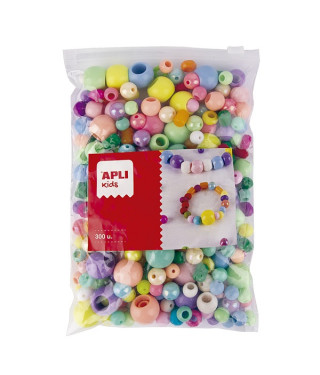 [19586] perles en plastiques assorties 300 unités