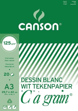 [0027141] Canson bloc de dessin c à grain 125 g/m², ft 29,7 x 42 cm (a3)