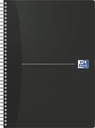 Oxford office essentials cahier à reliure spirale, 180 pages, ft a4, quadrillé 5 mm, noir