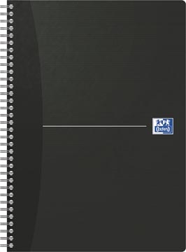 [002980] Oxford office essentials cahier à reliure spirale, 180 pages, ft a4, quadrillé 5 mm, noir